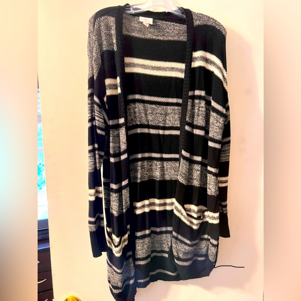 St. John’s Bay sweater with an open front